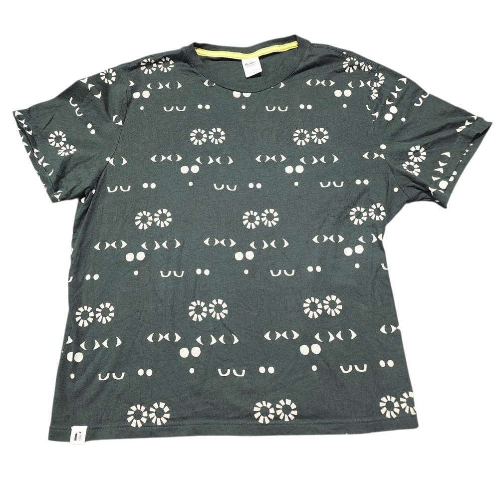 Fielder Bonobos T-Shirt Men XL Green Eye Graphic Print Short Sleeve Cotton Tee